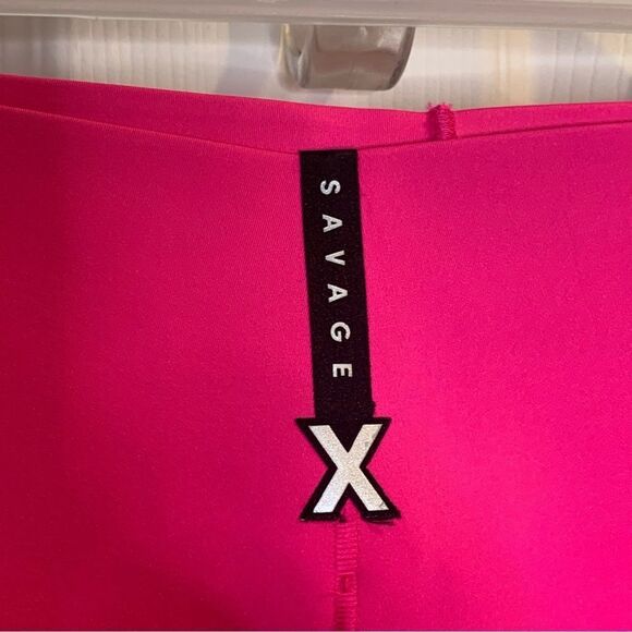 Savage X Fenty Leggings Size Large Hot Pink Color - Picture 6 of 12